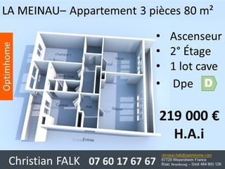 Appartement STRASBOURG 80 (67100)